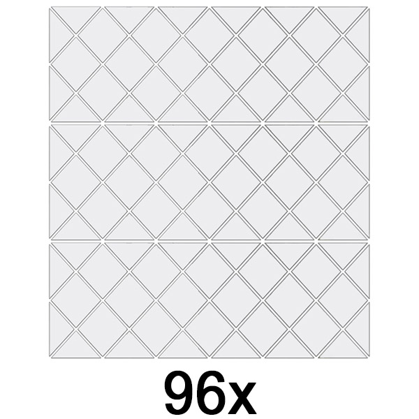 3x Сјајно 3D дијамантско огледало (32 парчиња) | WALLGEM