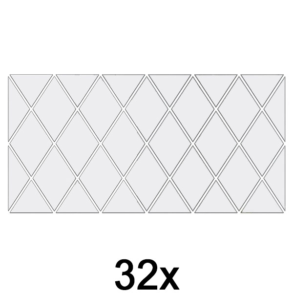 1x Сјајно 3D дијамантско огледало (32 парчиња) | WALLGEM